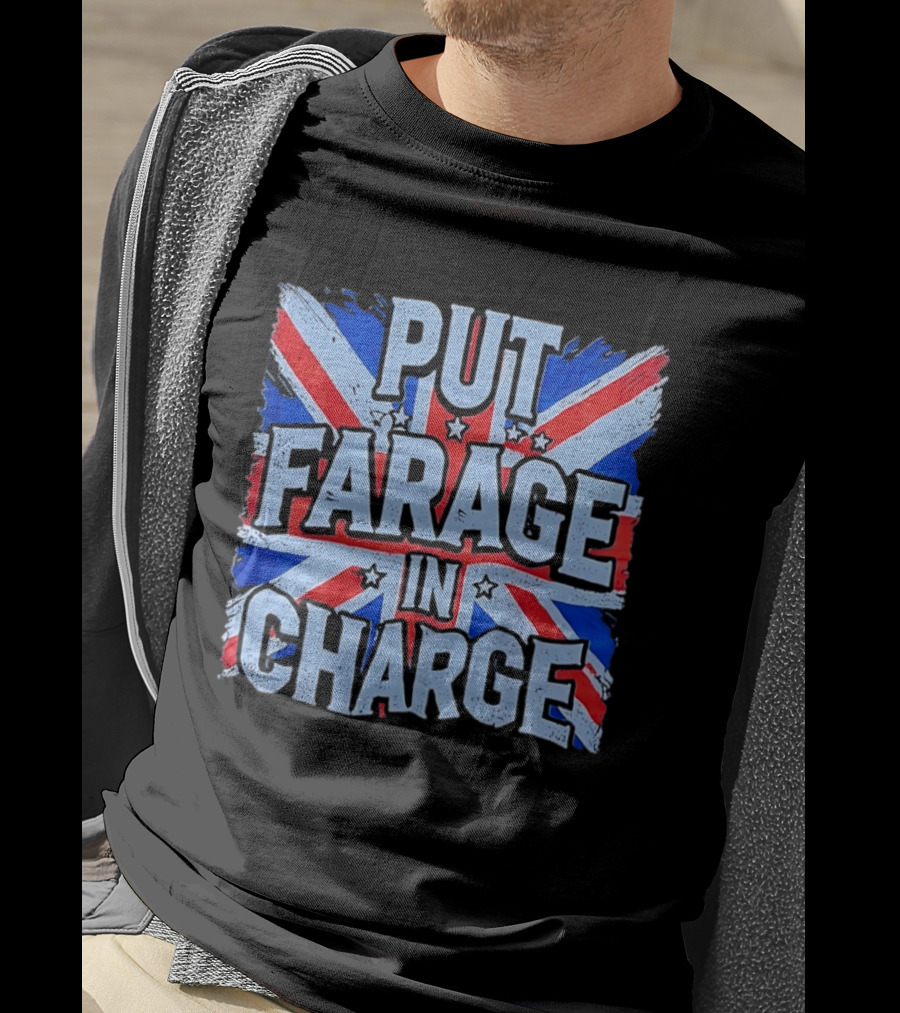Put Farage In Charge UK Flag T-Shirt