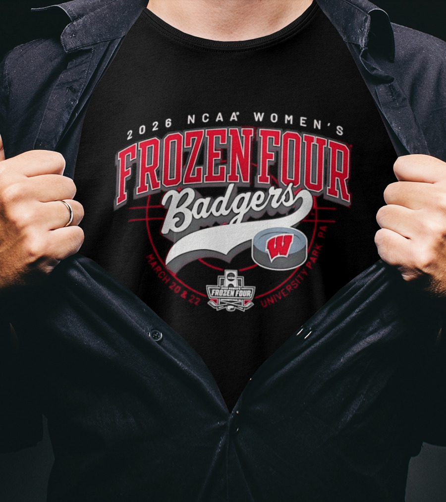 2026 NCAA Women's Frozen Four Badgers Hockey Championship University Of Wisconsin T-Shirt