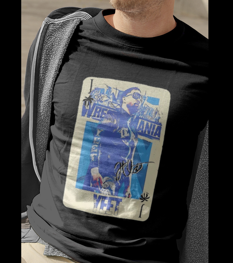 WWE Jey Uso WrestleMania Card Yeet Playing Card T-Shirt