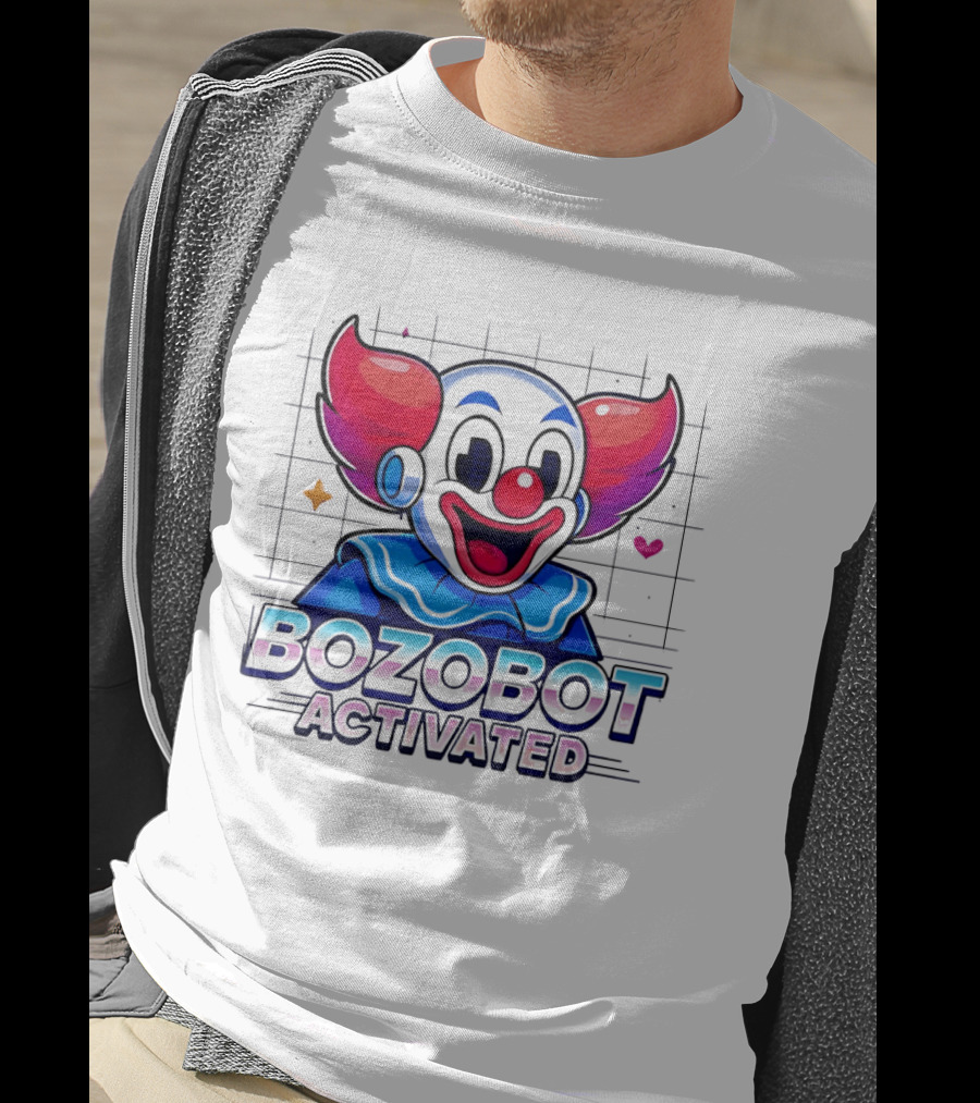 Bozo The Clown Bozobot Activated Retro Robot Clown Aesthetic T-Shirt