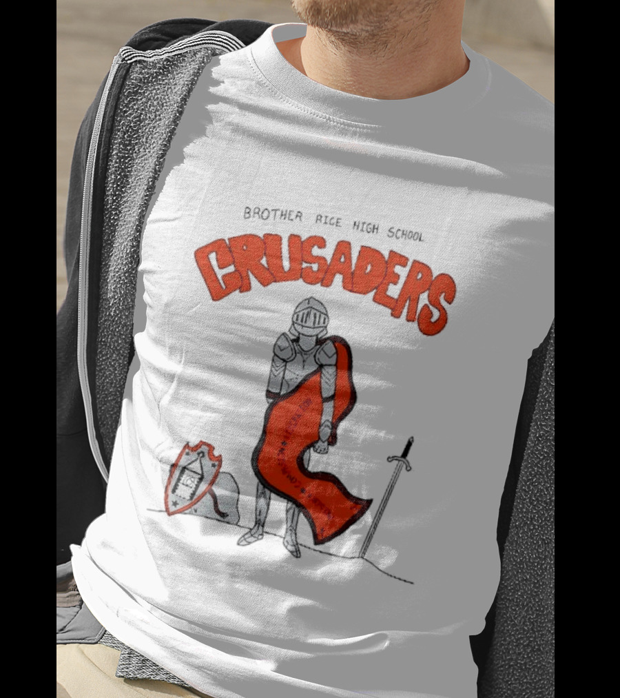 Brother Rice High School Crusaders Knight Shield And Sword T-Shirt