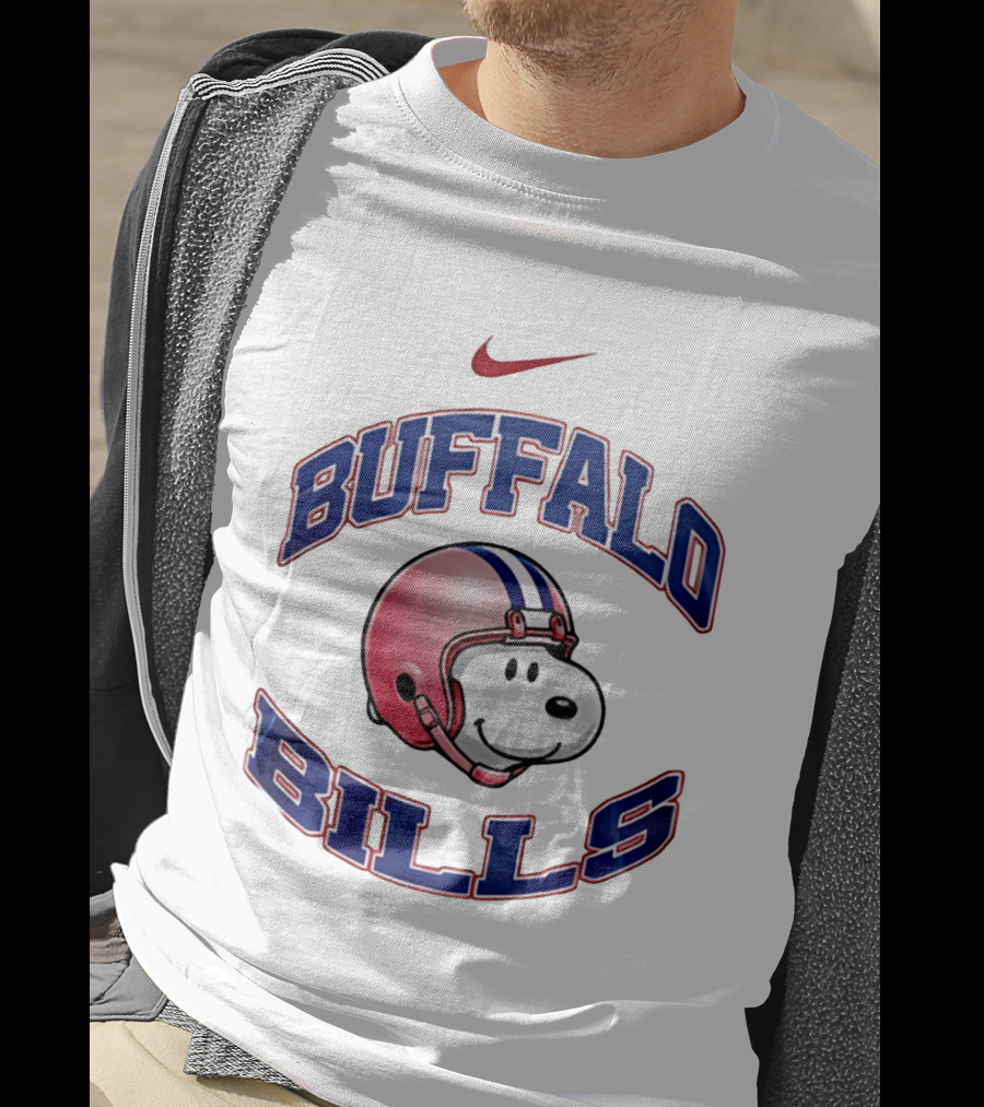 Buffalo Bills Snoopy Football 2026 Nike Collaboration T-Shirt