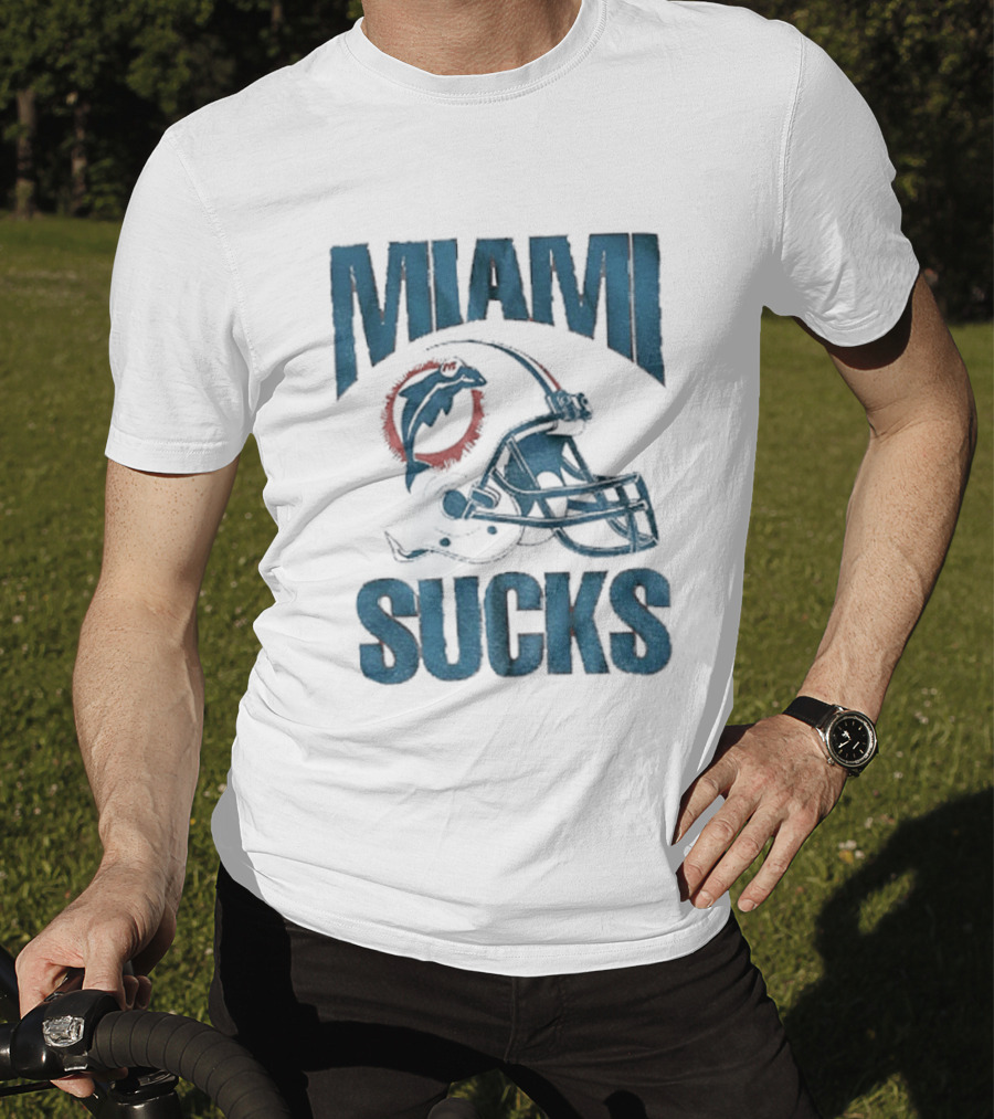 Miami Sucks Dolphins Helmet Football 2025 T-Shirt