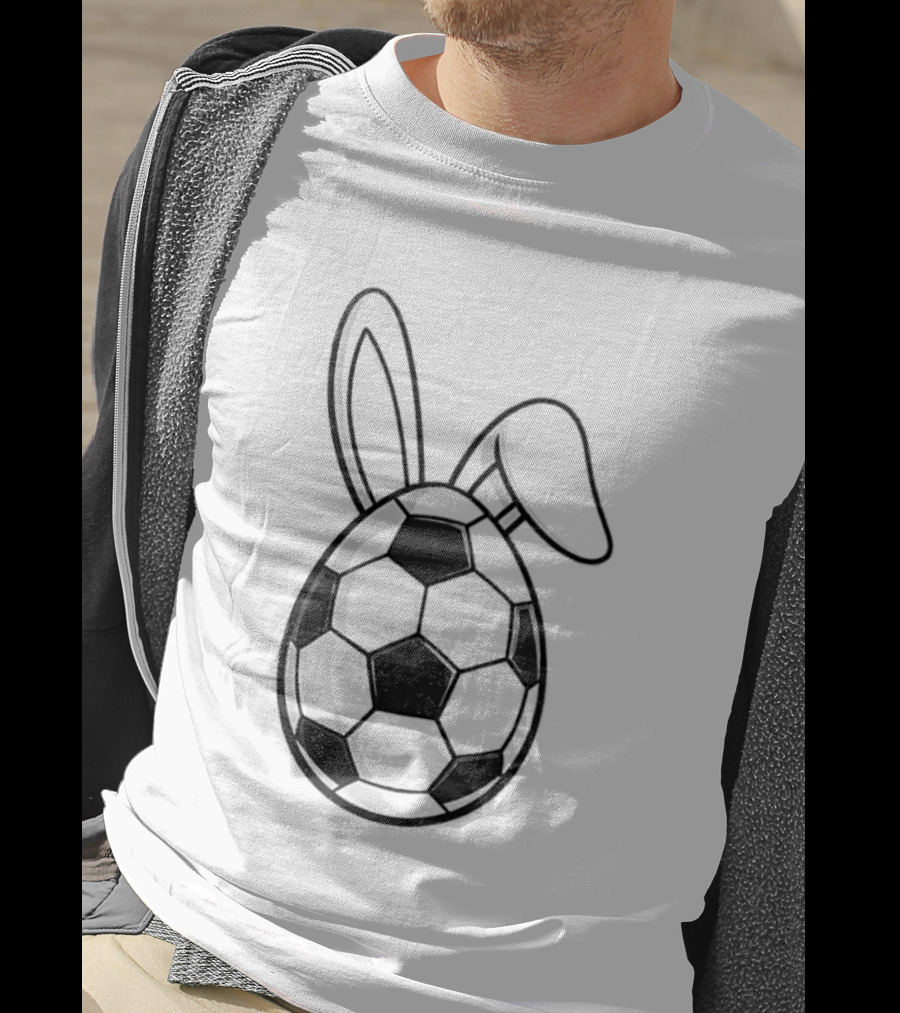 Happy Easter Bunny Ears Soccer Egg T-Shirt