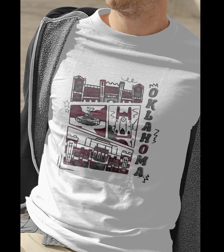 Oklahoma Sooners Football University Of Oklahoma Campus Landmarks T-Shirt