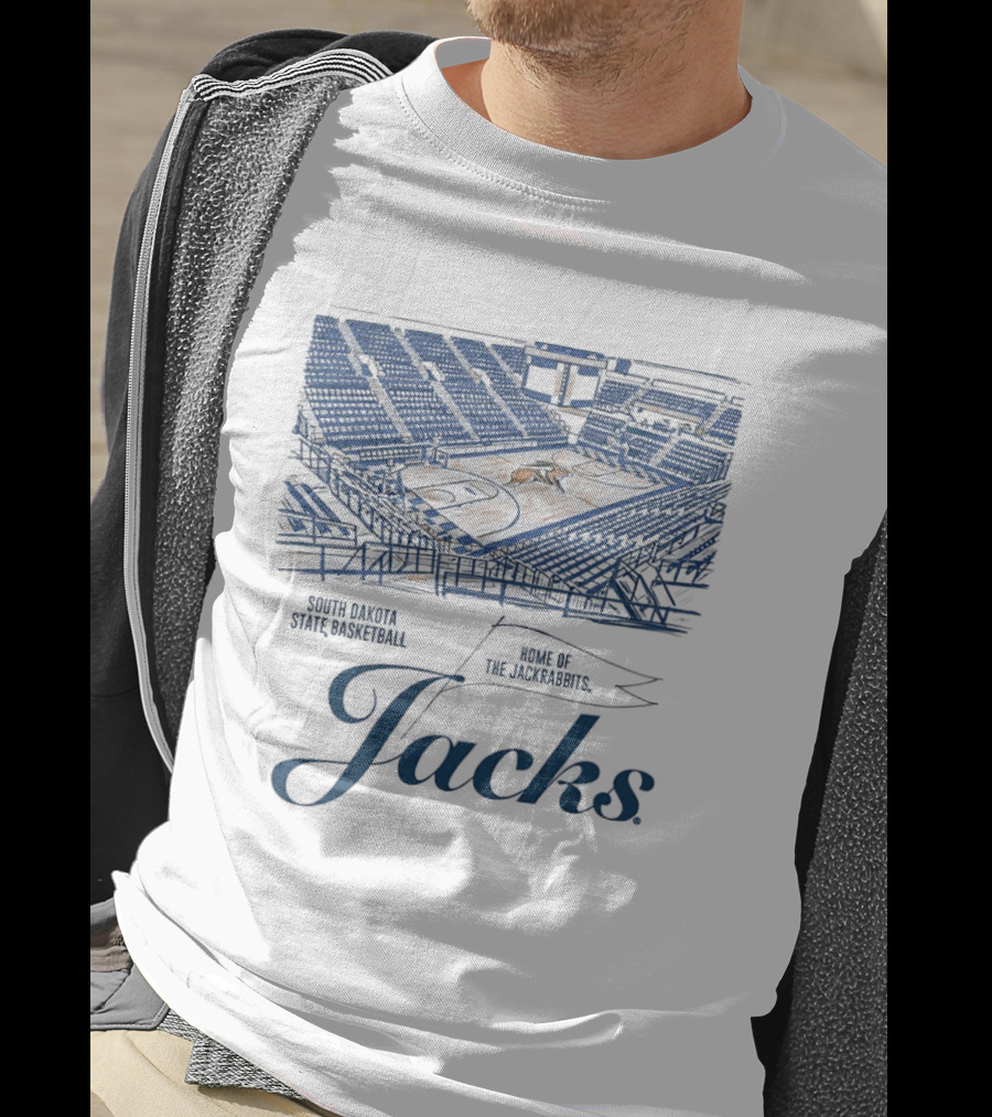 South Dakota State University Jackrabbits Basketball Court Jacks T-Shirt