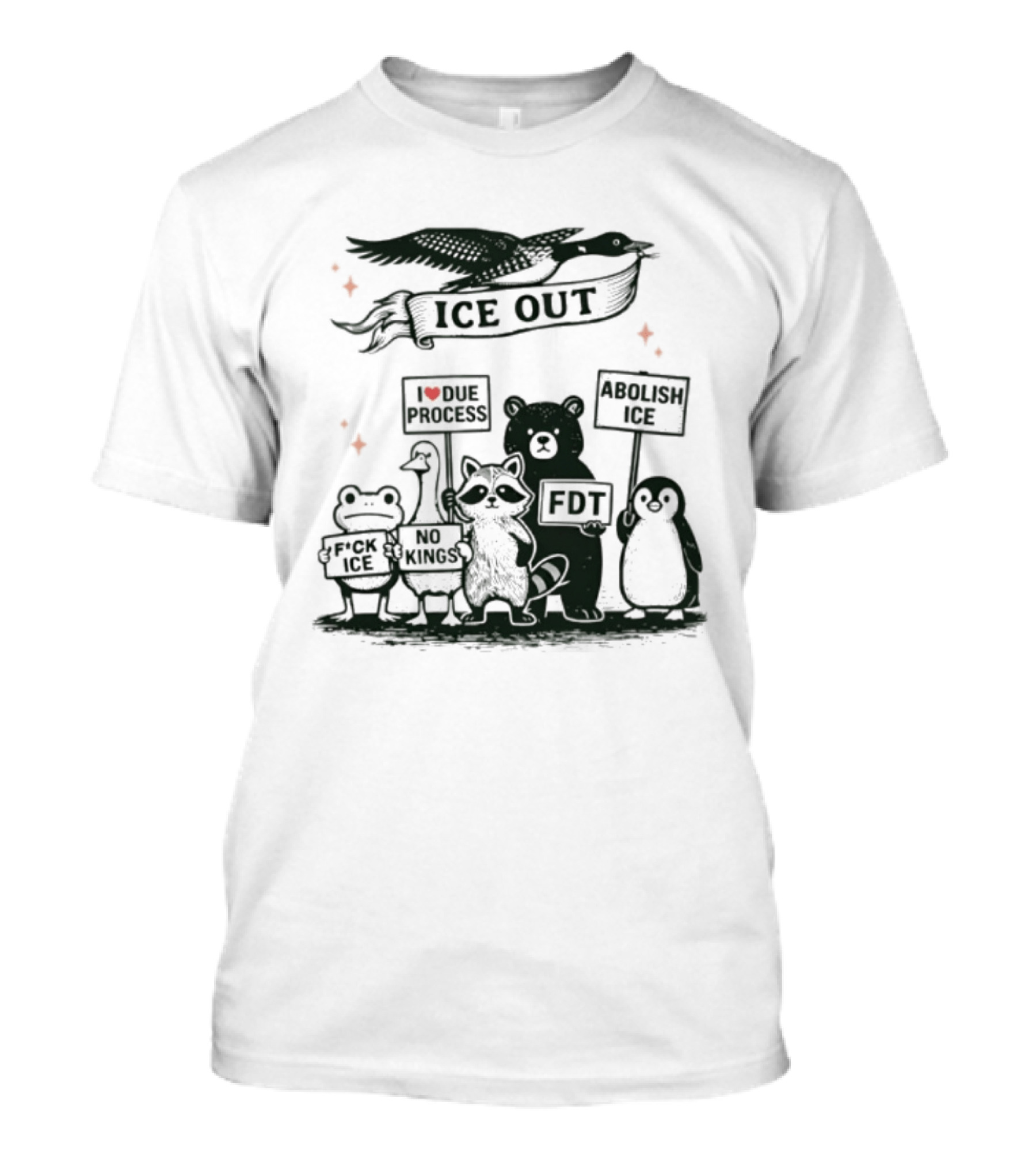 Resistance Ice Out Minnesota Protest Abolish ICE Animal Meme T-Shirt