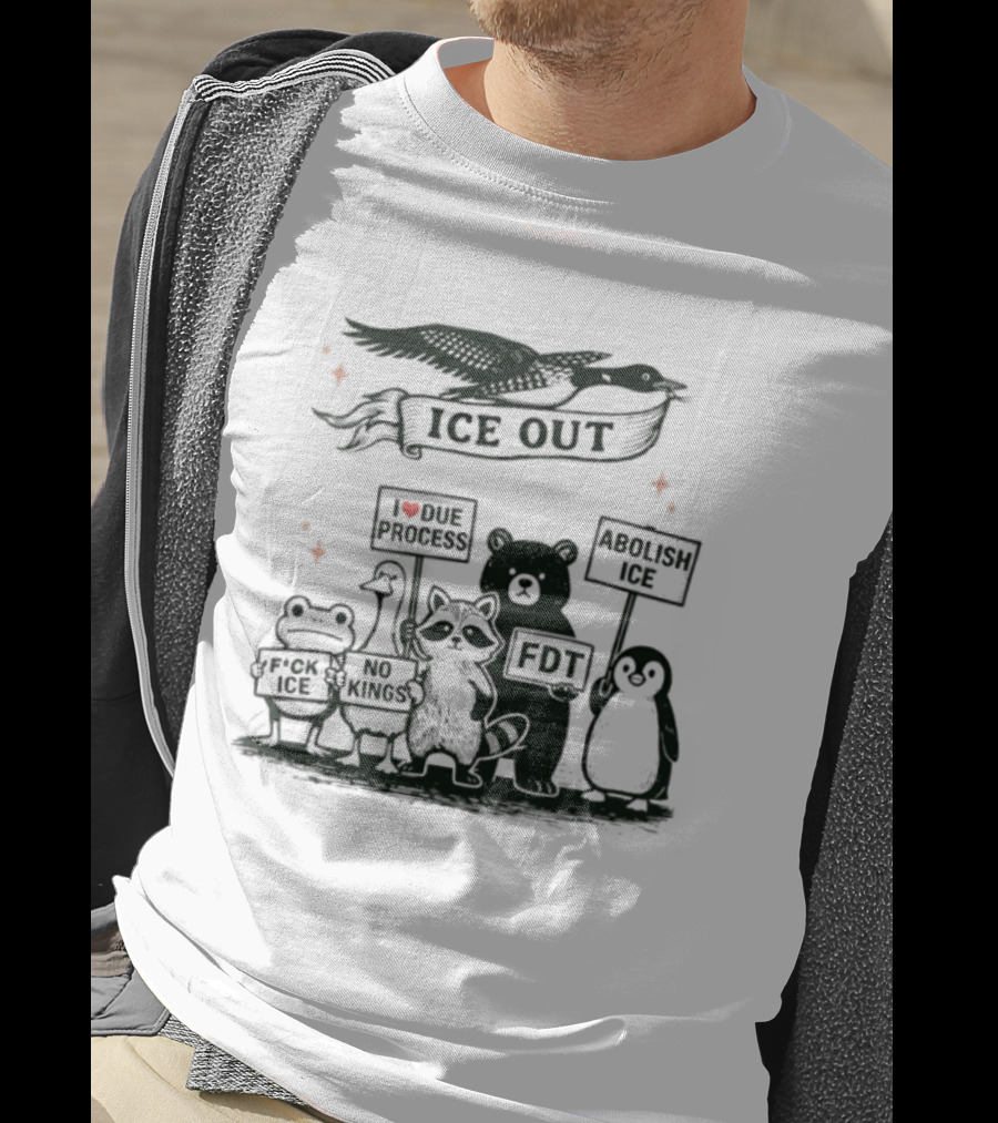 Resistance Ice Out Minnesota Protest Abolish ICE Animal Meme T-Shirt