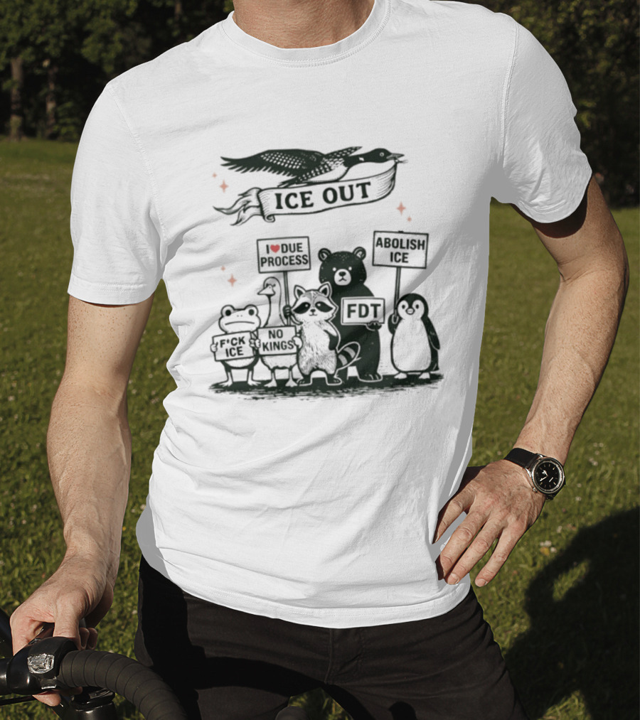 Resistance Ice Out Minnesota Protest Abolish ICE Animal Meme T-Shirt