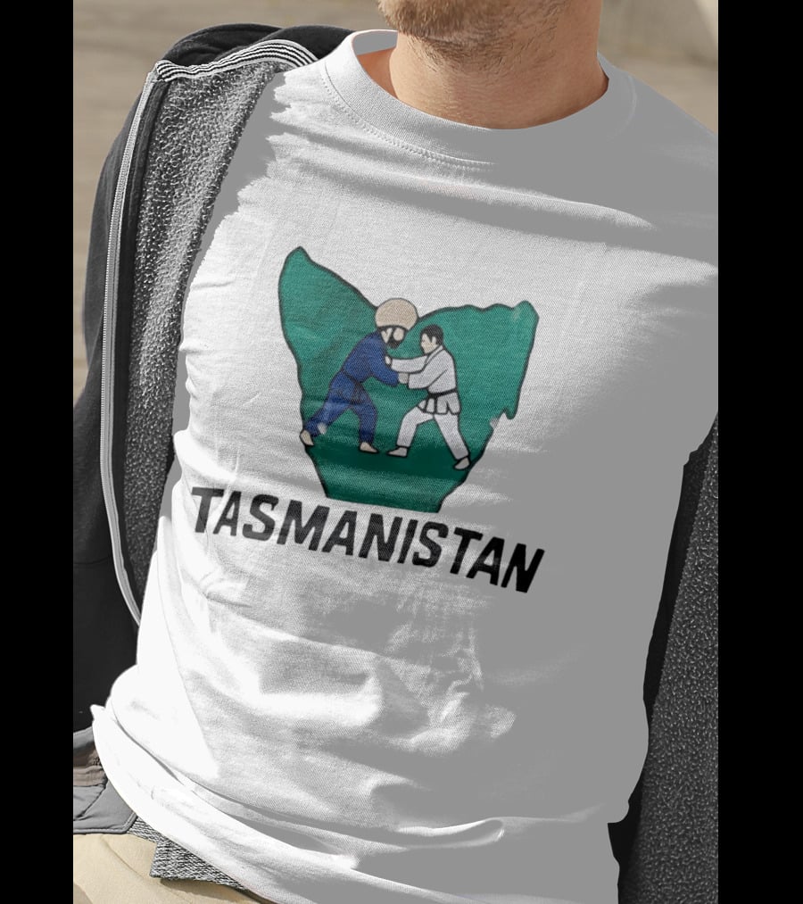 Tasmanistan Judo Cartoon Tasmania Map T-Shirt