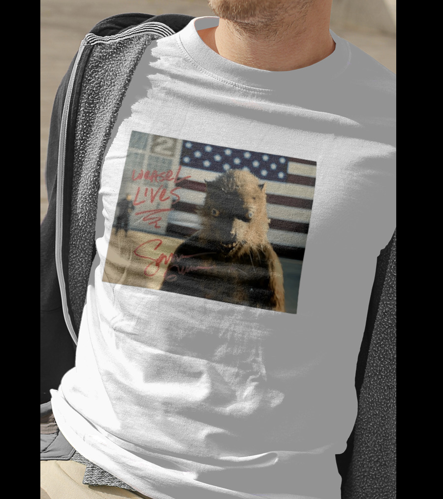 Weasel Lives The Suicide Squad American Flag Scene T-Shirt
