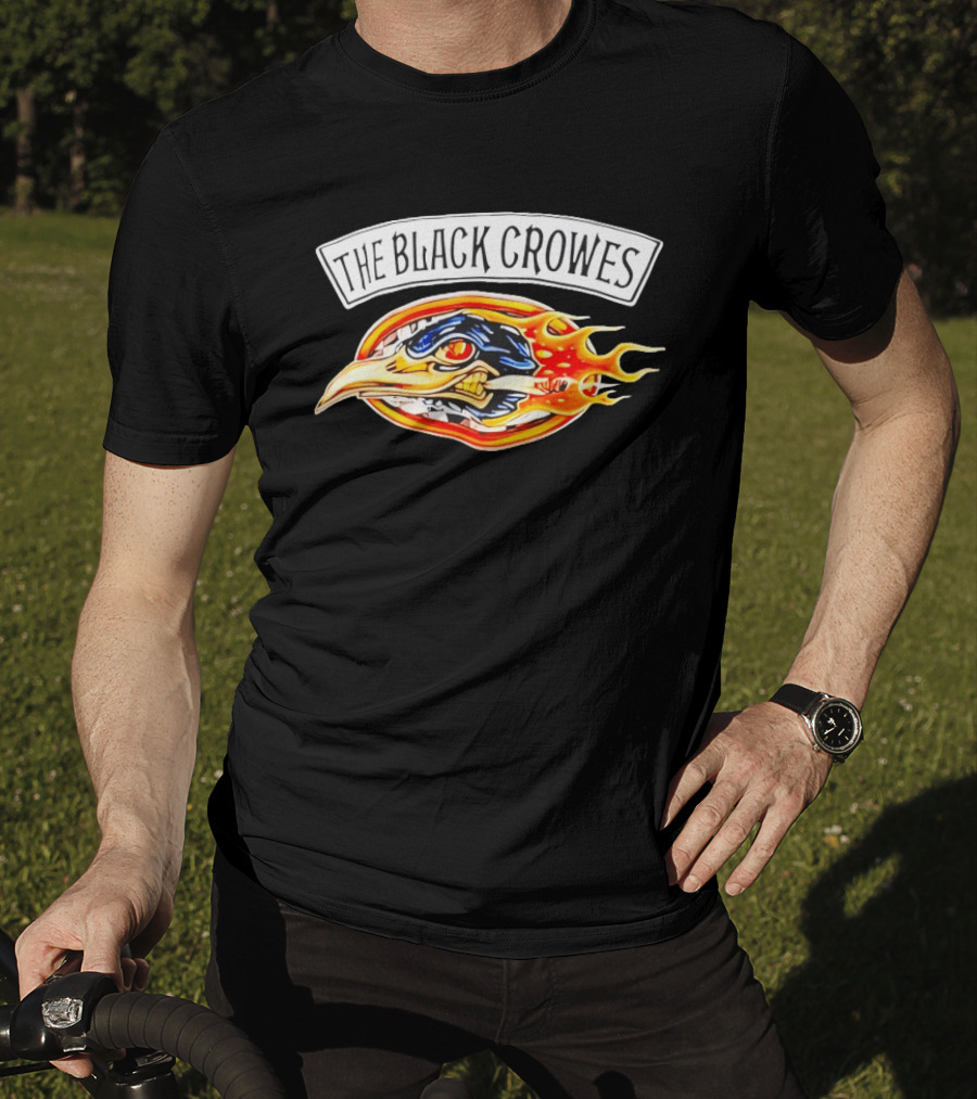 The Black Crowes 90s Flaming Crow Head T-Shirt