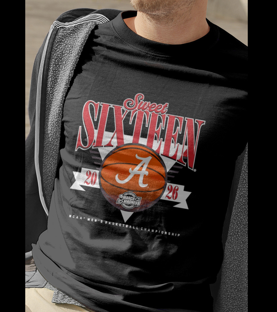 Alabama Crimson Tide 2026 NCAA Men's Basketball Sweet Sixteen Championship T-Shirt