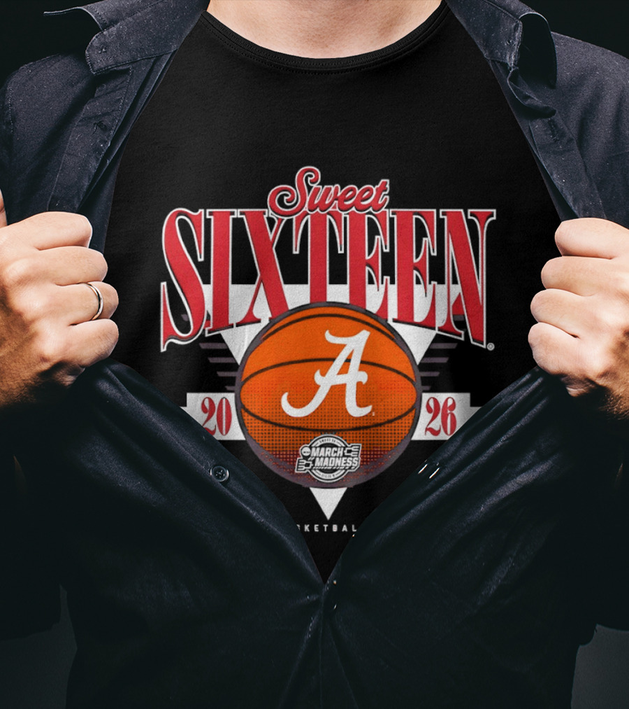 Alabama Crimson Tide 2026 NCAA Men's Basketball Sweet Sixteen Championship T-Shirt
