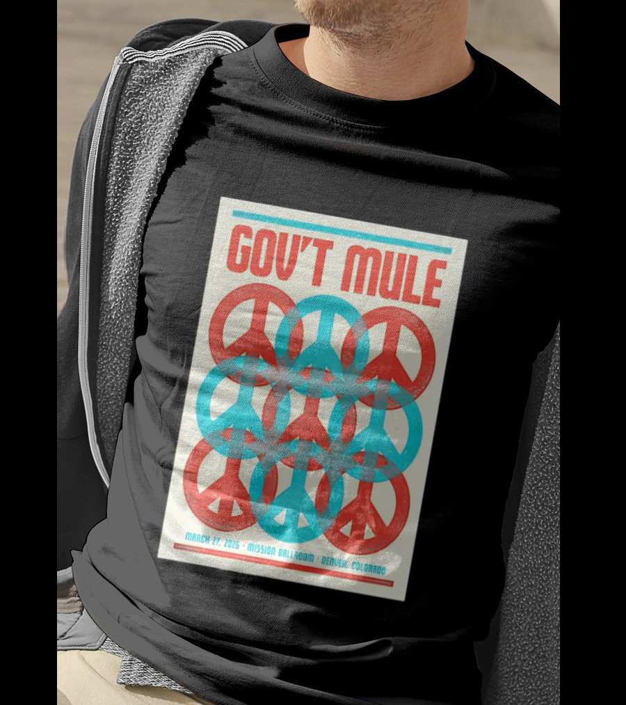Gov't Mule Mission Ballroom Denver March 27 2026 Peace T-Shirt