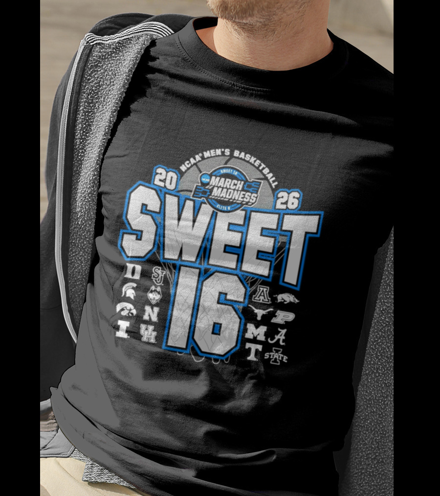 Houston Men's Basketball 2026 Sweet 16 College Teams Victory March Madness T-Shirt