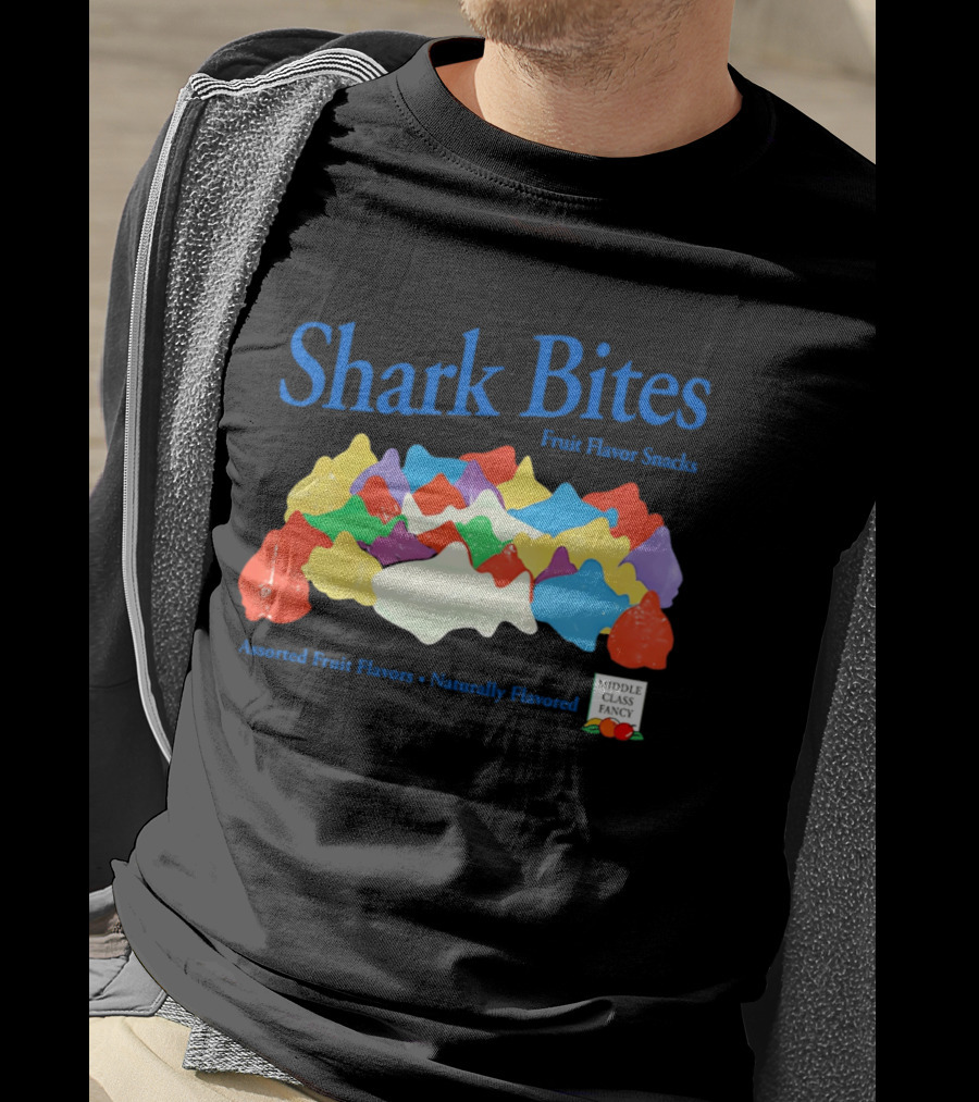 Shark Bites Fruit Flavor Snacks Assorted Fruit Flavors Naturally Flavored T-Shirt