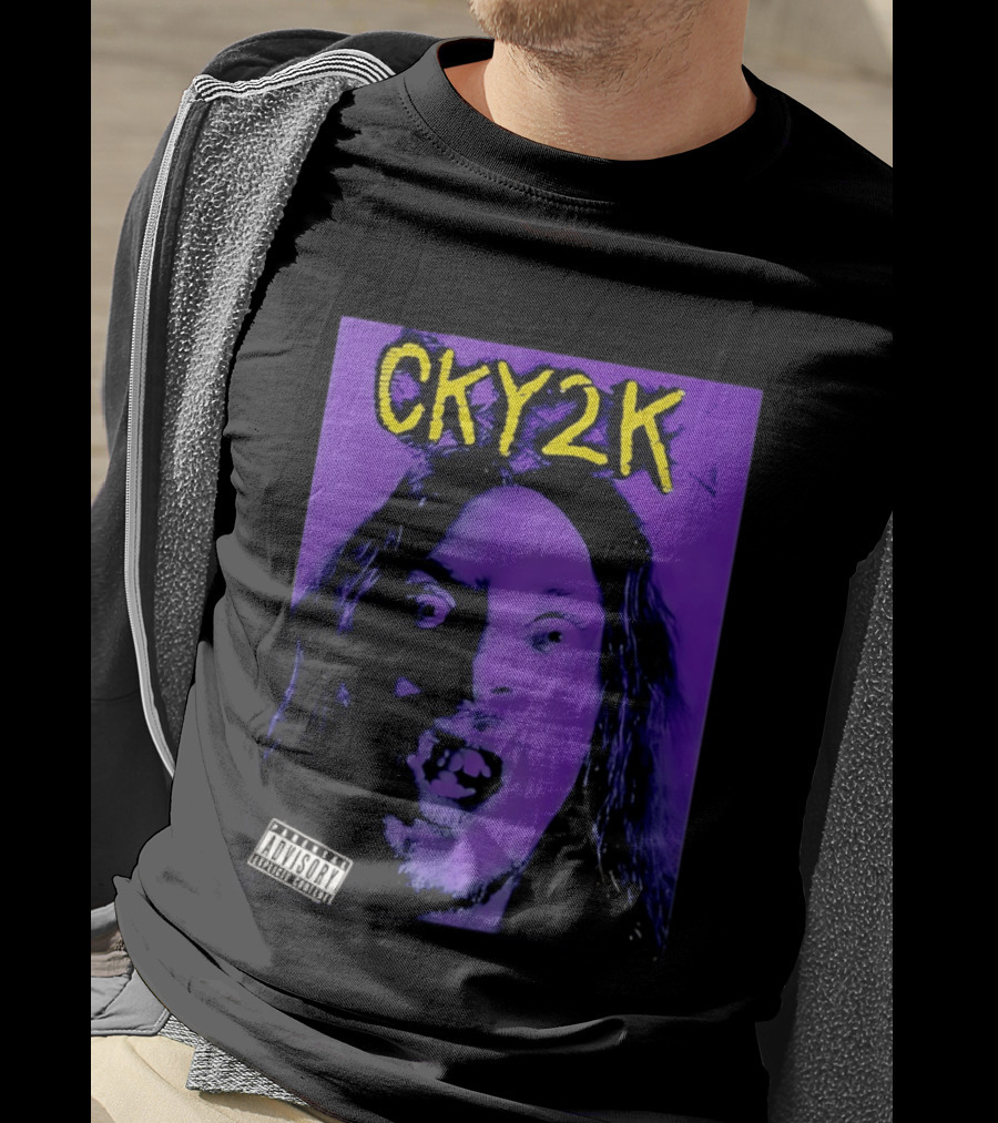 CKY2K Explicit Content Purple Portrait Bam Margera T-Shirt