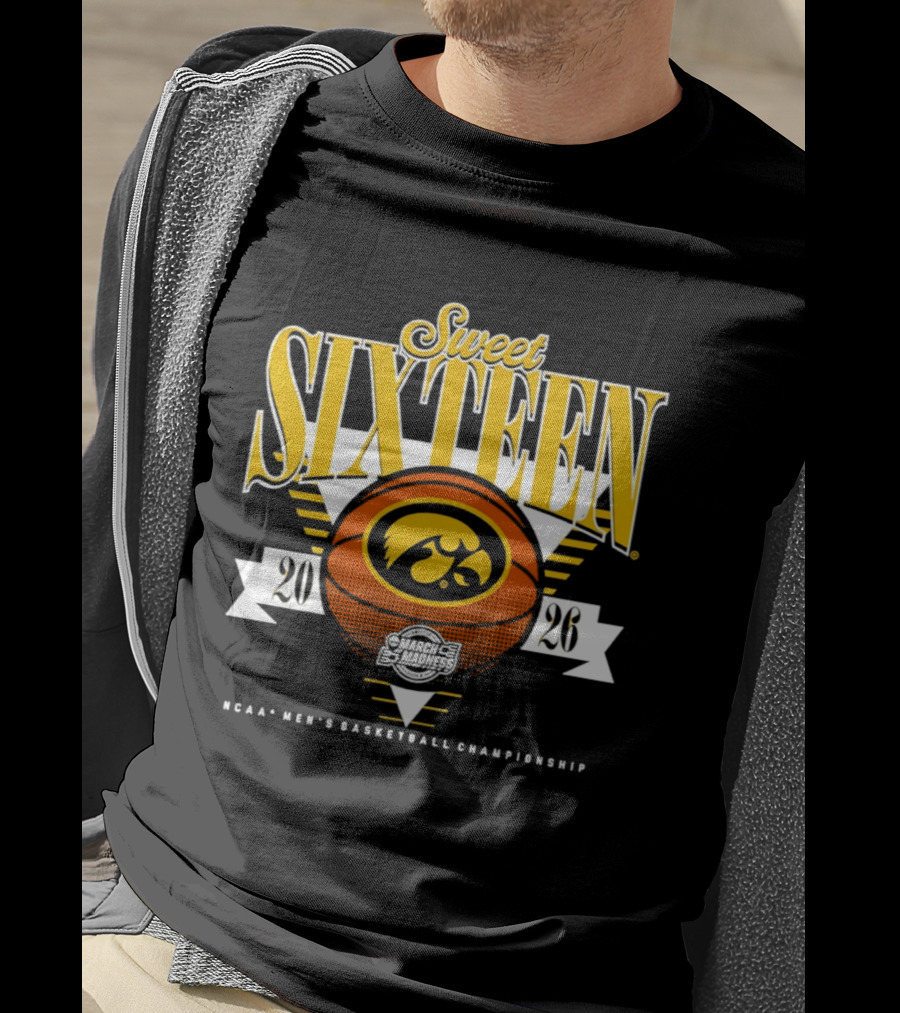 Sweet Sixteen Iowa Hawkeyes 2026 NCAA Men's Basketball Championship T-Shirt