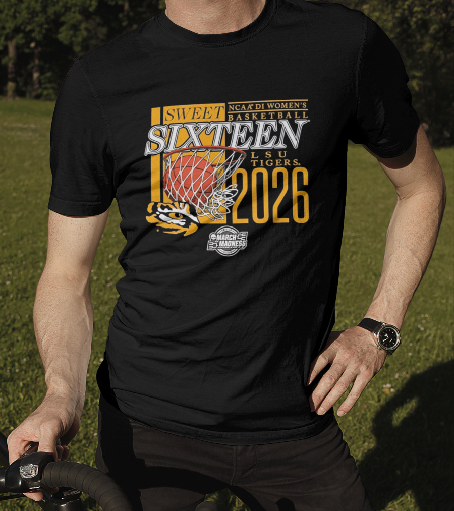 LSU Tigers NCAA DI Women's Basketball Sweet Sixteen 2026 T-Shirt