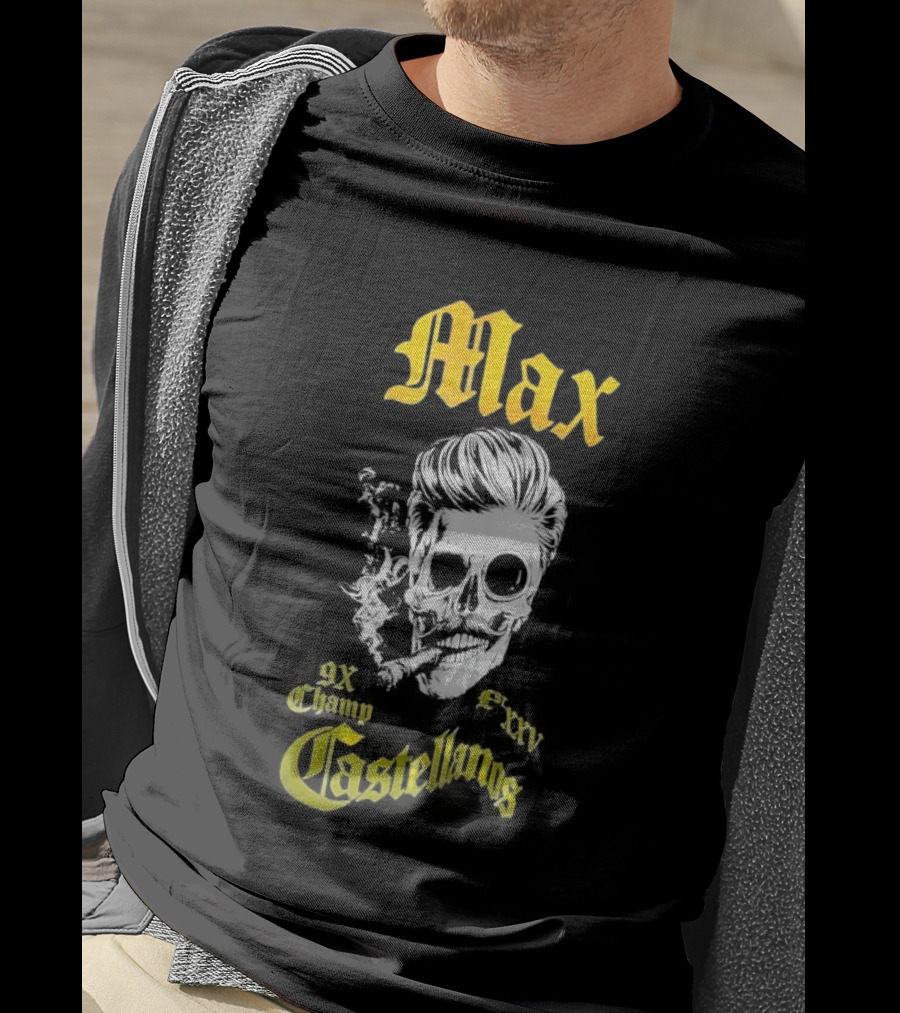 Max Castellanos 9x Champ Shaka Skull T-Shirt