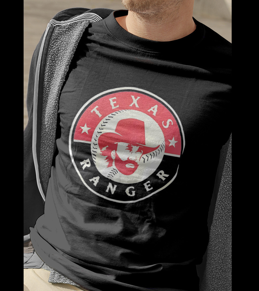 Texas Rangers Chuck Norris Baseball Logo Bold Star Circle T-Shirt
