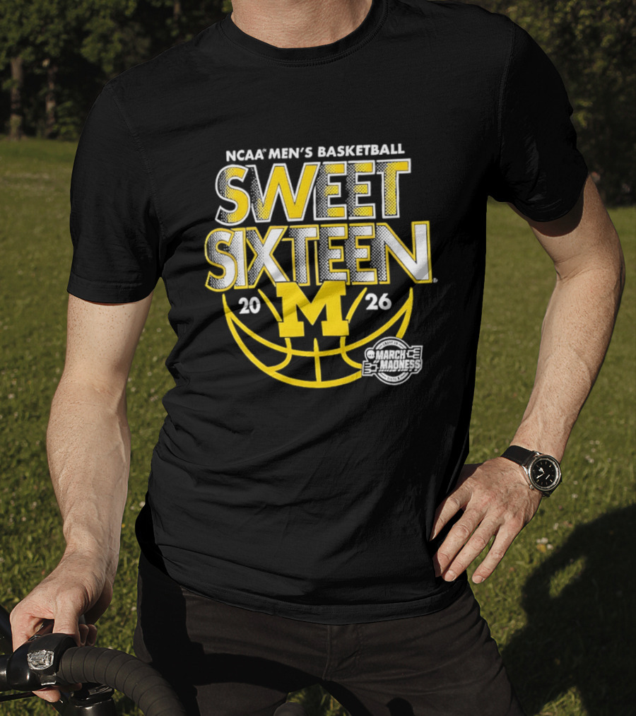 NCAA Men's Basketball Michigan Wolverines Sweet Sixteen 2026 T-Shirt
