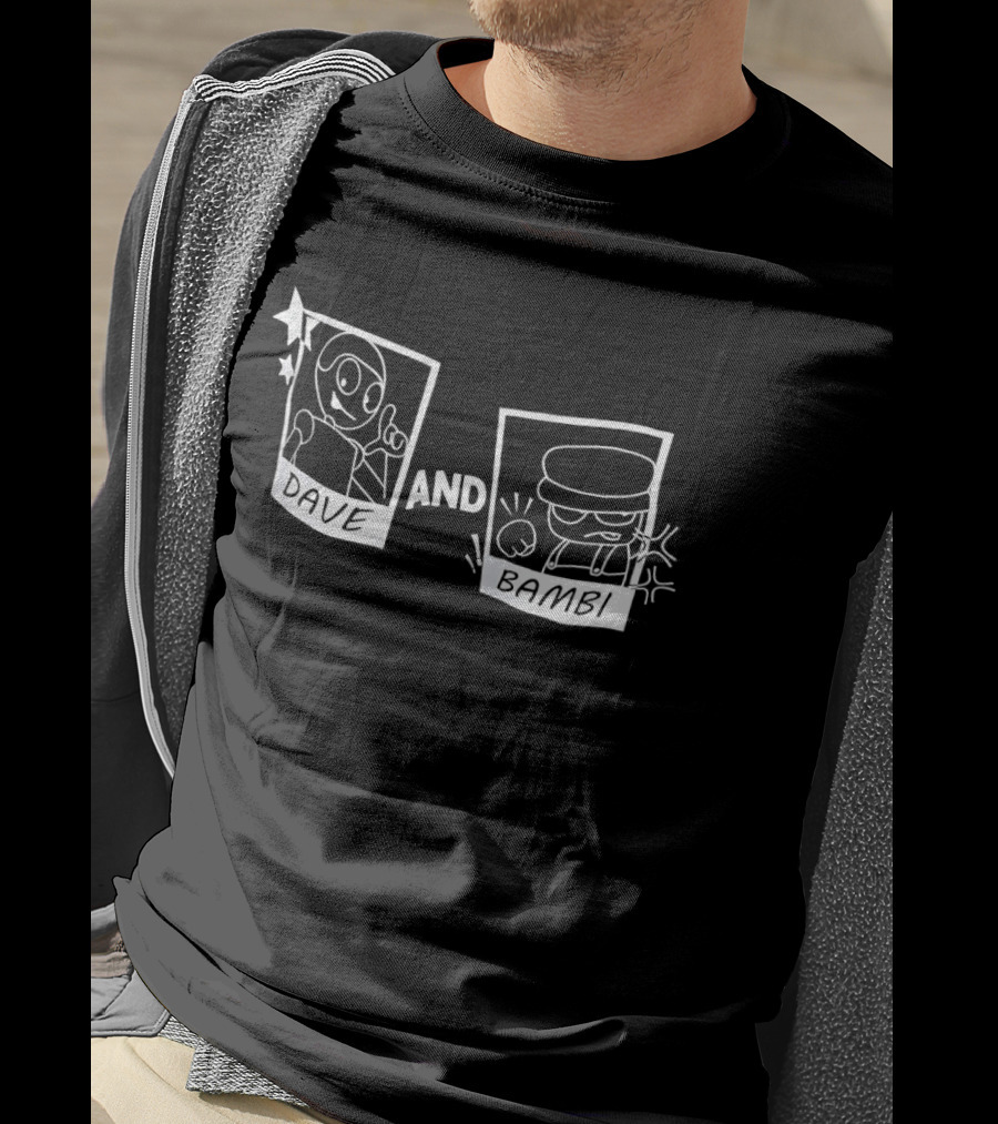 Dave And Bambi Character Polaroid Sketches T-Shirt