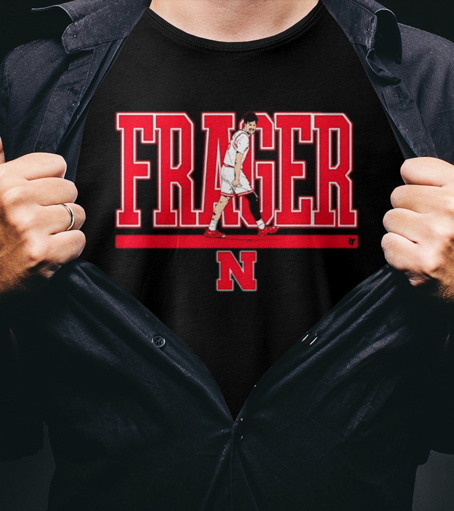 Nebraska Basketball Frager Pose N T-Shirt