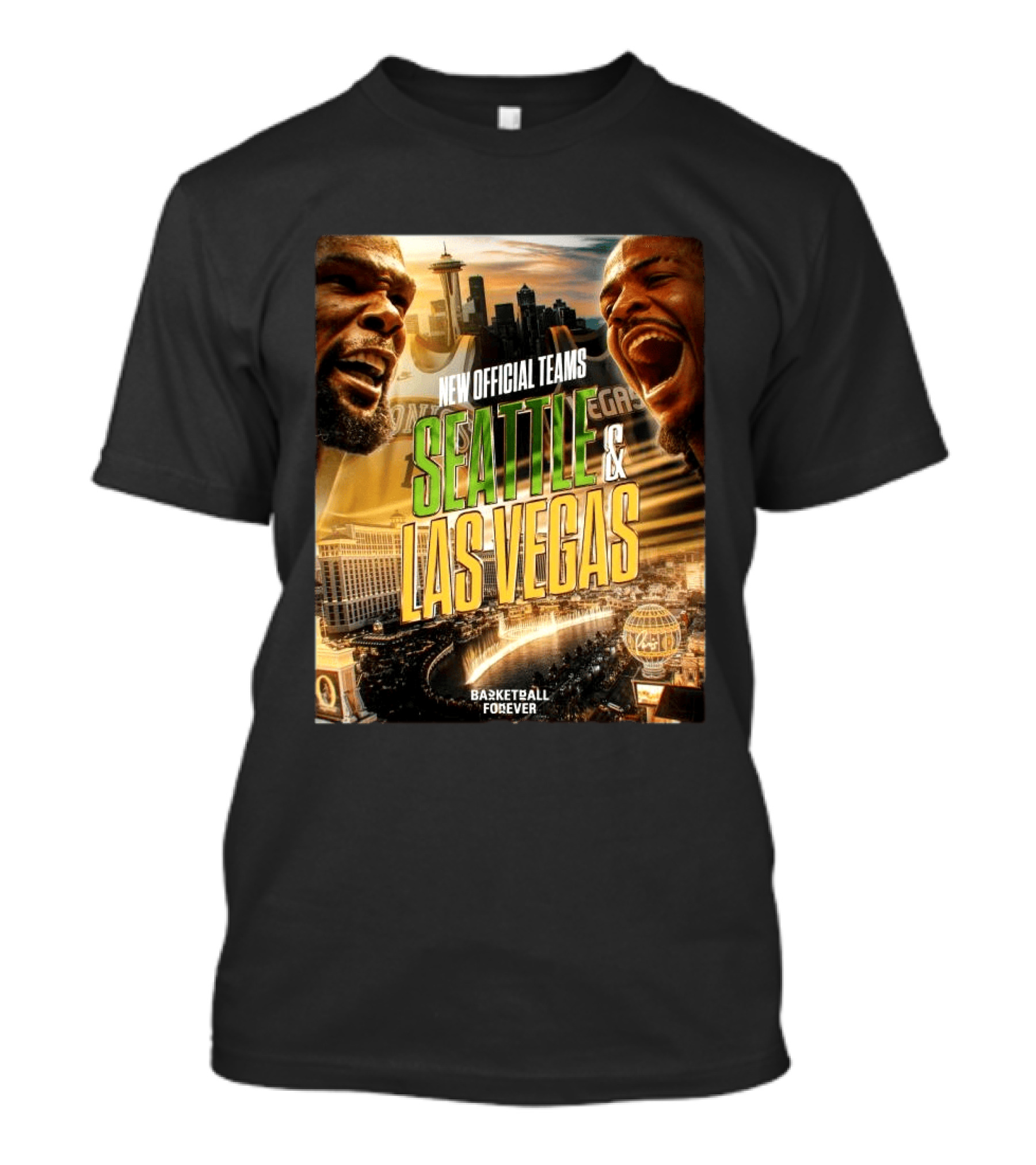 New Official Teams Seattle Las Vegas Basketball Forever 2026 T-Shirt