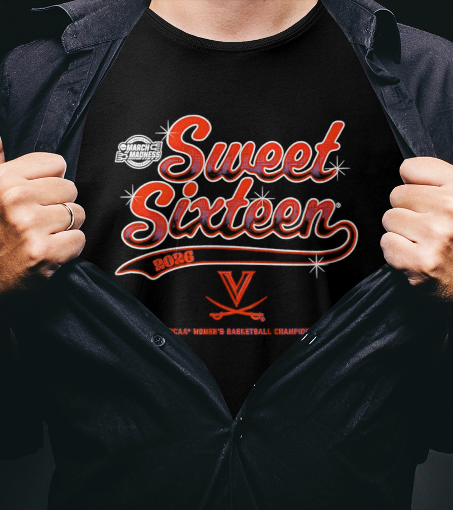 Sweet Sixteen 2026 NCAA Women's Basketball Champions Virginia Cavaliers T-Shirt