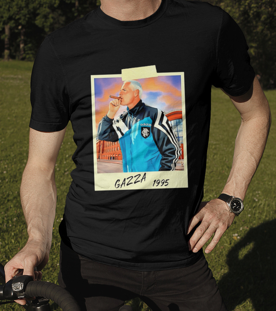 Paul Gascoigne Gazza 1995 Rangers Adidas Jacket T-Shirt