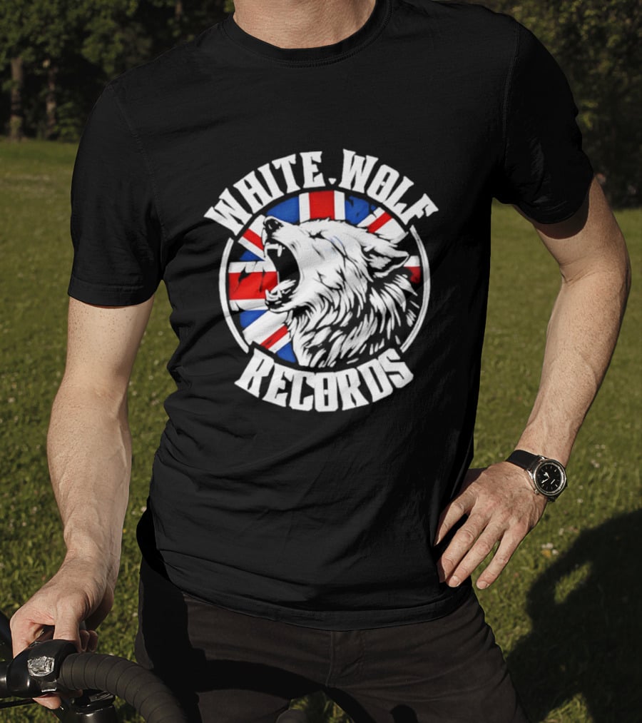 White Wolf Records British Flag Wolf T-Shirt