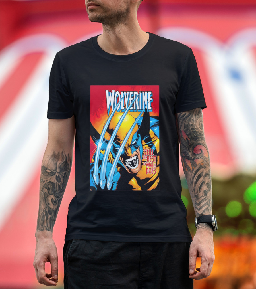 Wolverine Still The Best At What He Does Comic Style Claws Action T-Shirt