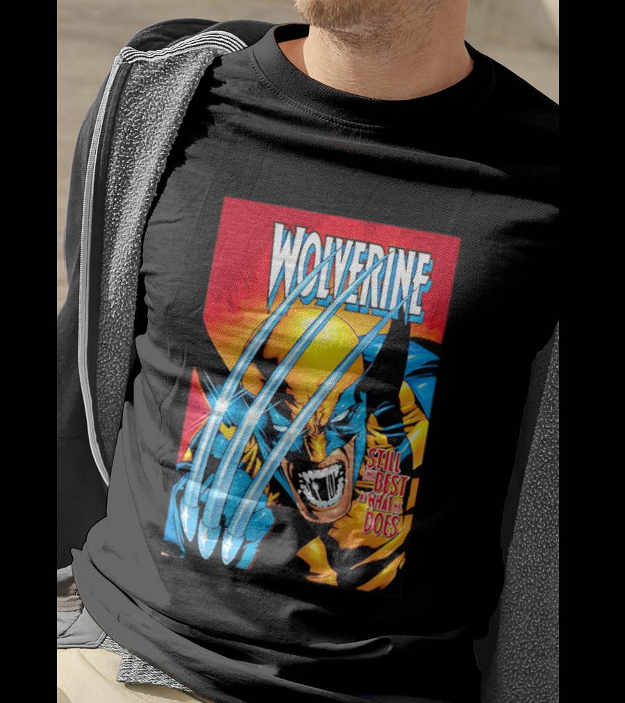 Wolverine Still The Best At What He Does Comic Style Claws Action T-Shirt
