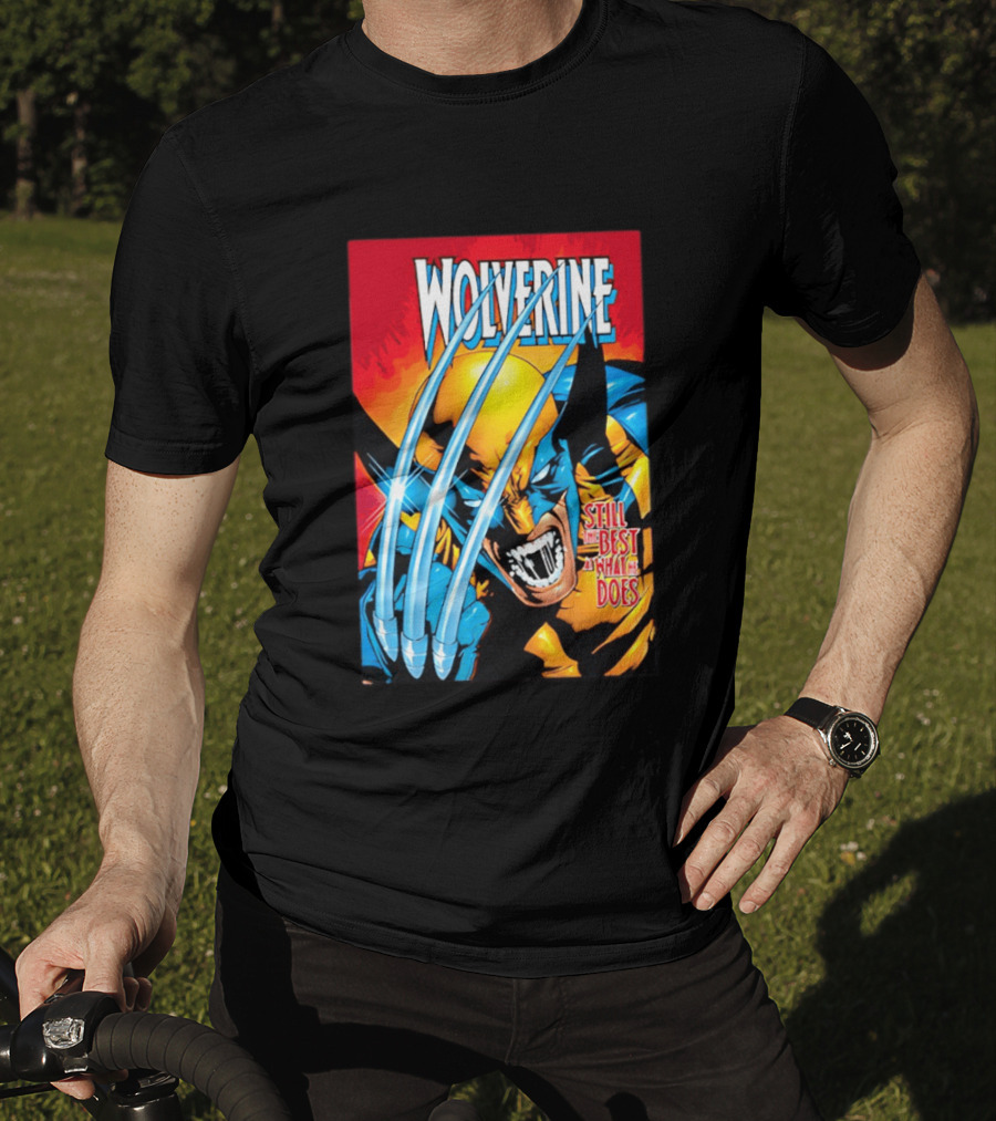 Wolverine Still The Best At What He Does Comic Style Claws Action T-Shirt