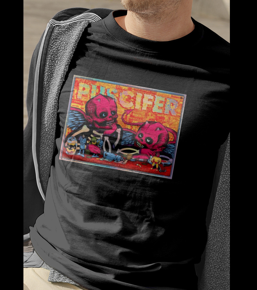 Puscifer Music Hall Fair Park Dallas TX March 25 2026 With Red Winged Skeletons And Vintage Comic T-Shirt