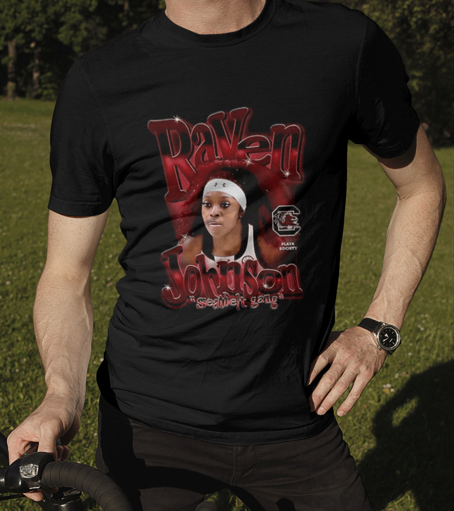 Raven Johnson Seatbelt Gang South Carolina Gamecocks Basketball Playa Society T-Shirt