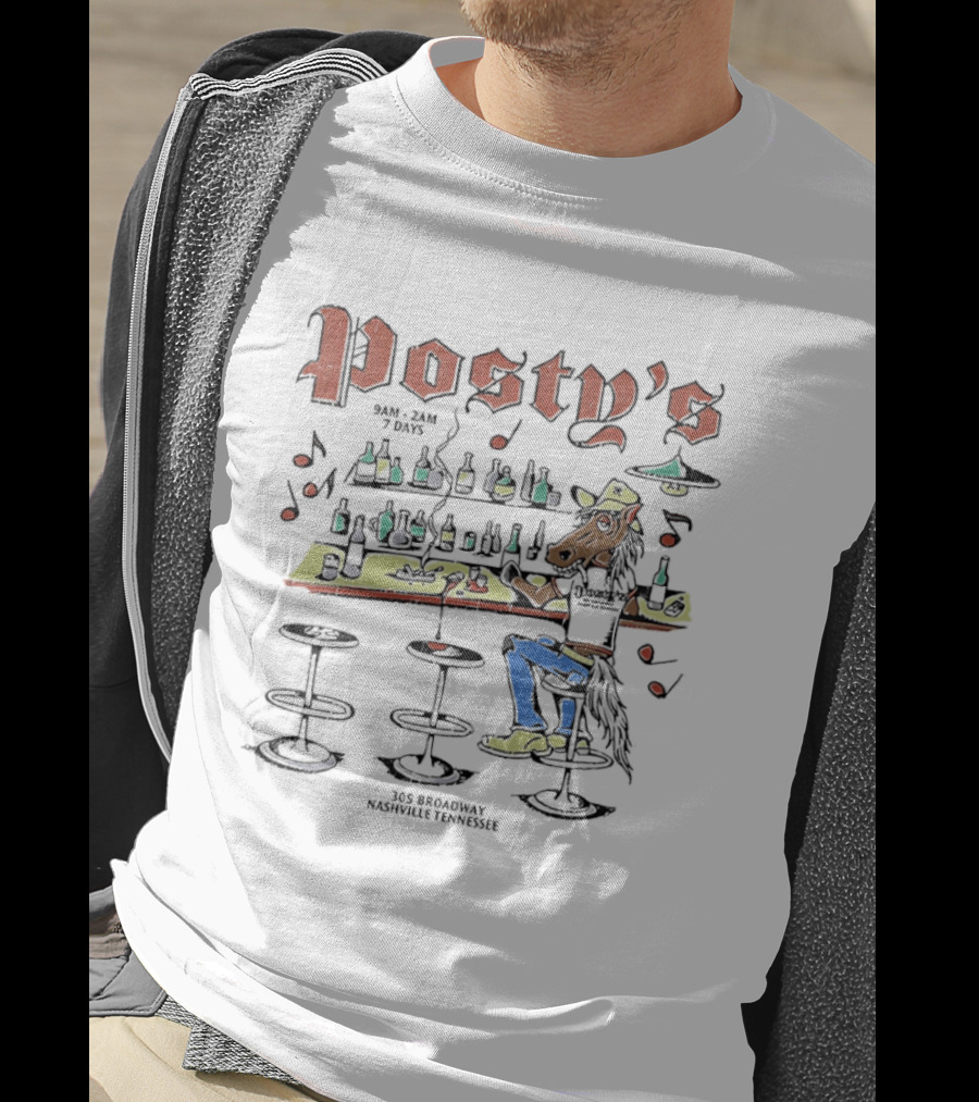 Posty's Nashville Bar Horse 305 Broadway Tennessee T-Shirt