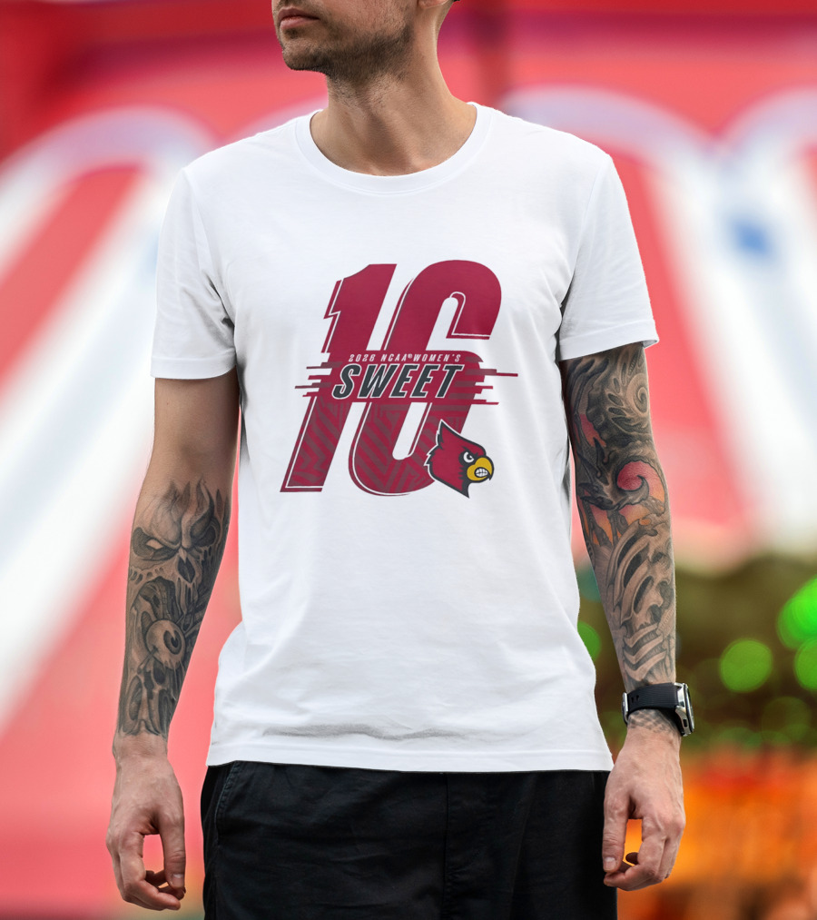 Louisville Cardinals Sweet Sixteen 2026 NCAA Women's Basketball T-Shirt