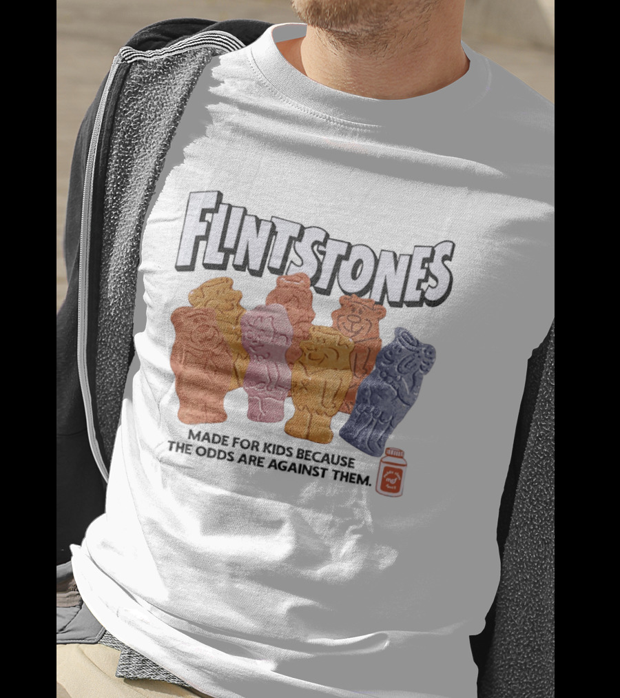 Flintstones Character Snacks Made For Because The Odds Are Against Them T-Shirt