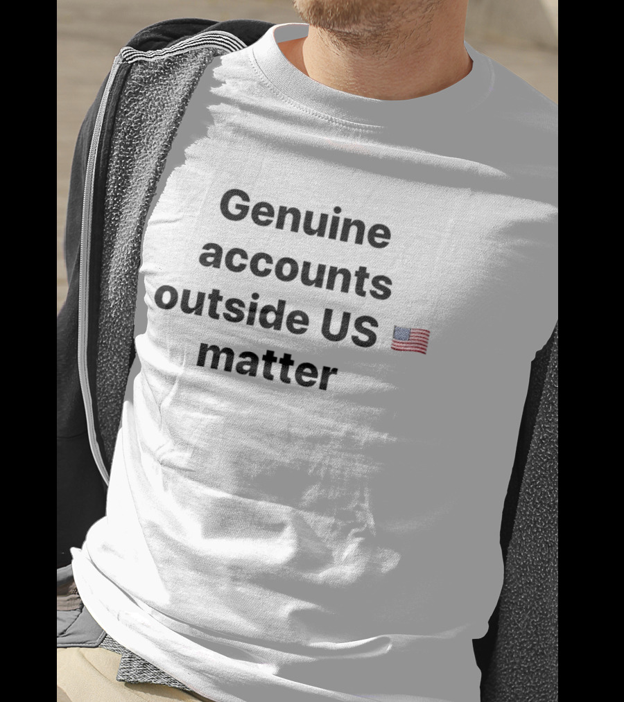 Genuine Accounts Outside US Matter Flag Emoji T-Shirt