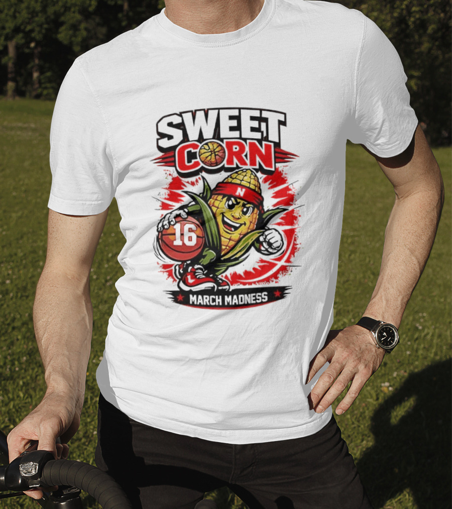 Nebraska Sweet Corn Basketball 16 March Madness T-Shirt