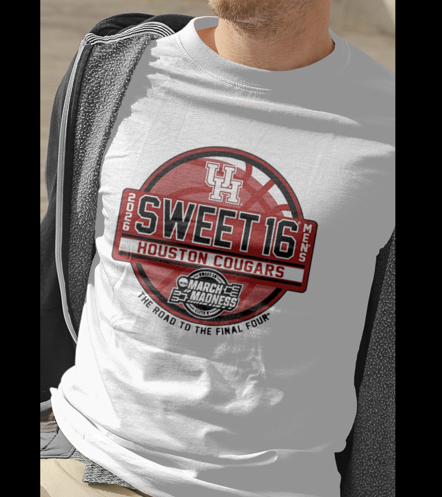 Houston Cougars 2026 Sweet 16 March Madness The Road To The Final Four T-Shirt