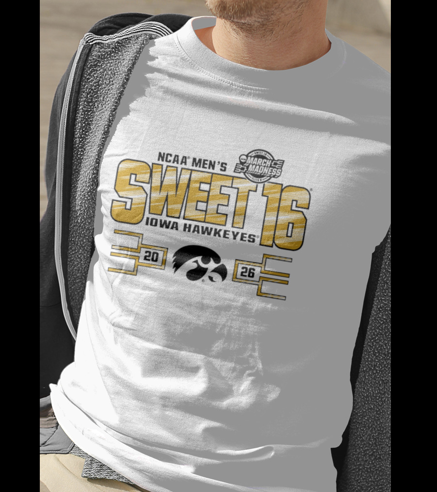 NCAA Men's March Madness 2026 Iowa Hawkeyes Sweet 16 T-Shirt