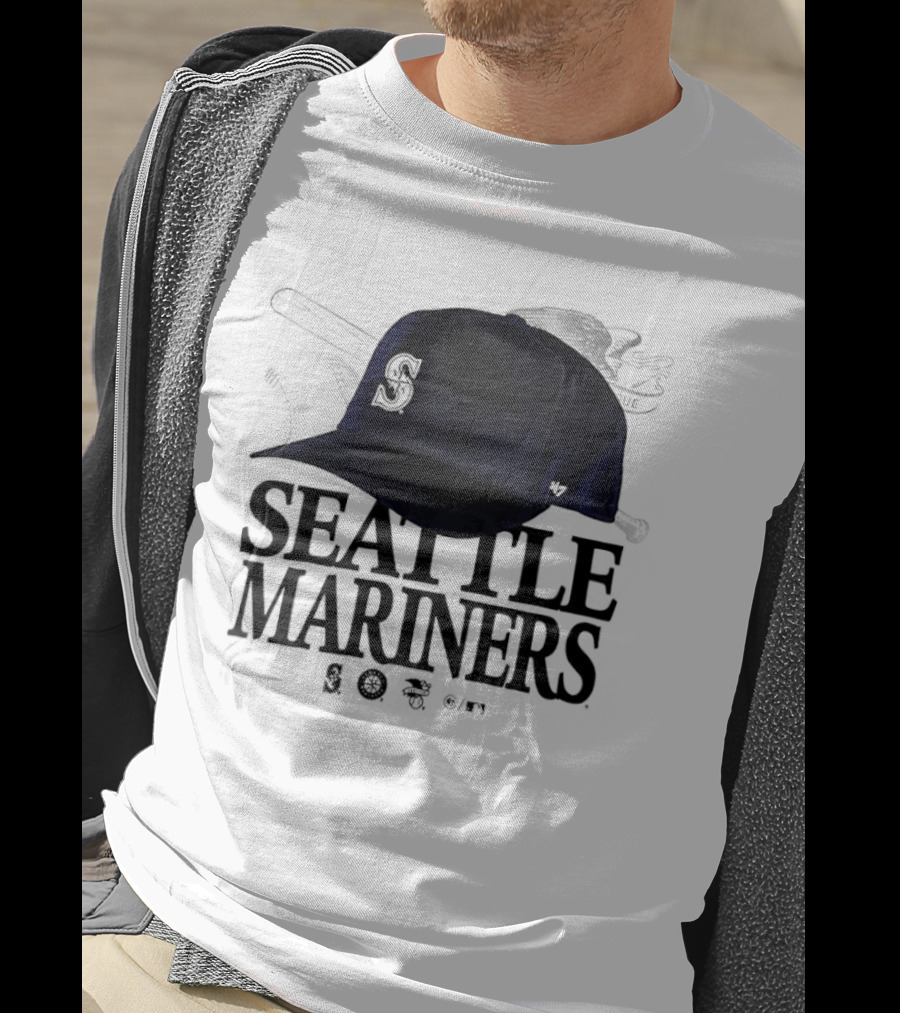 Seattle Mariners In The Paper Foundation Cap With Brushed Effect T-Shirt
