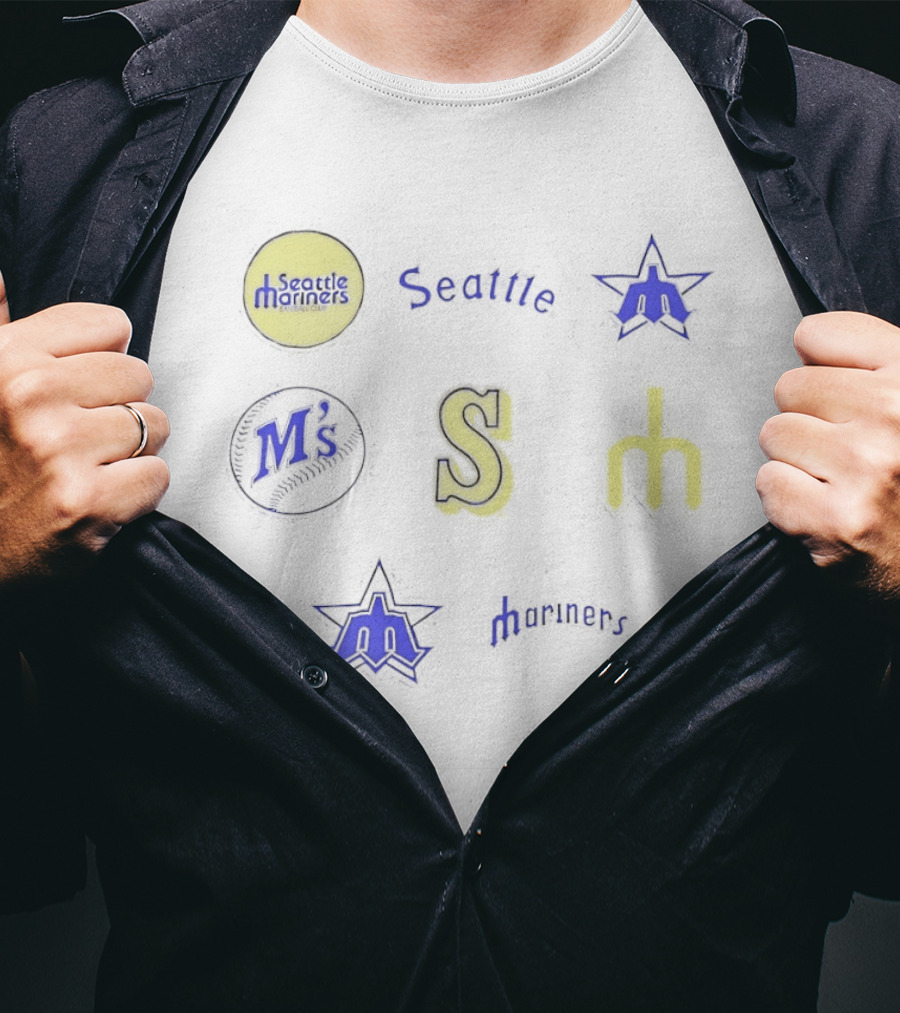 Seattle Mariners Ms S Trident Iconic History Quartz Foundation T-Shirt