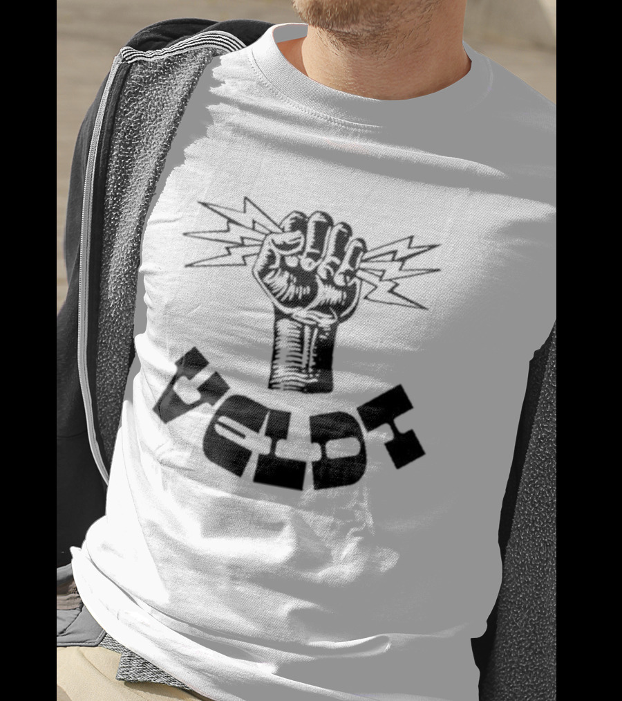 Invisible Youth Empowered Fist With Electric Thunderbolts Veldt T-Shirt