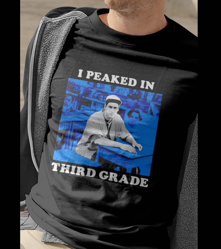 Adam Sandler I Peaked In Third Grade Billy Madison Movie Blue Classroom T-Shirt