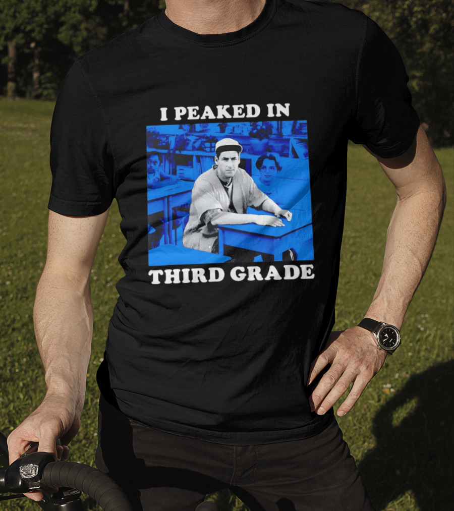 Adam Sandler I Peaked In Third Grade Billy Madison Movie Blue Classroom T-Shirt